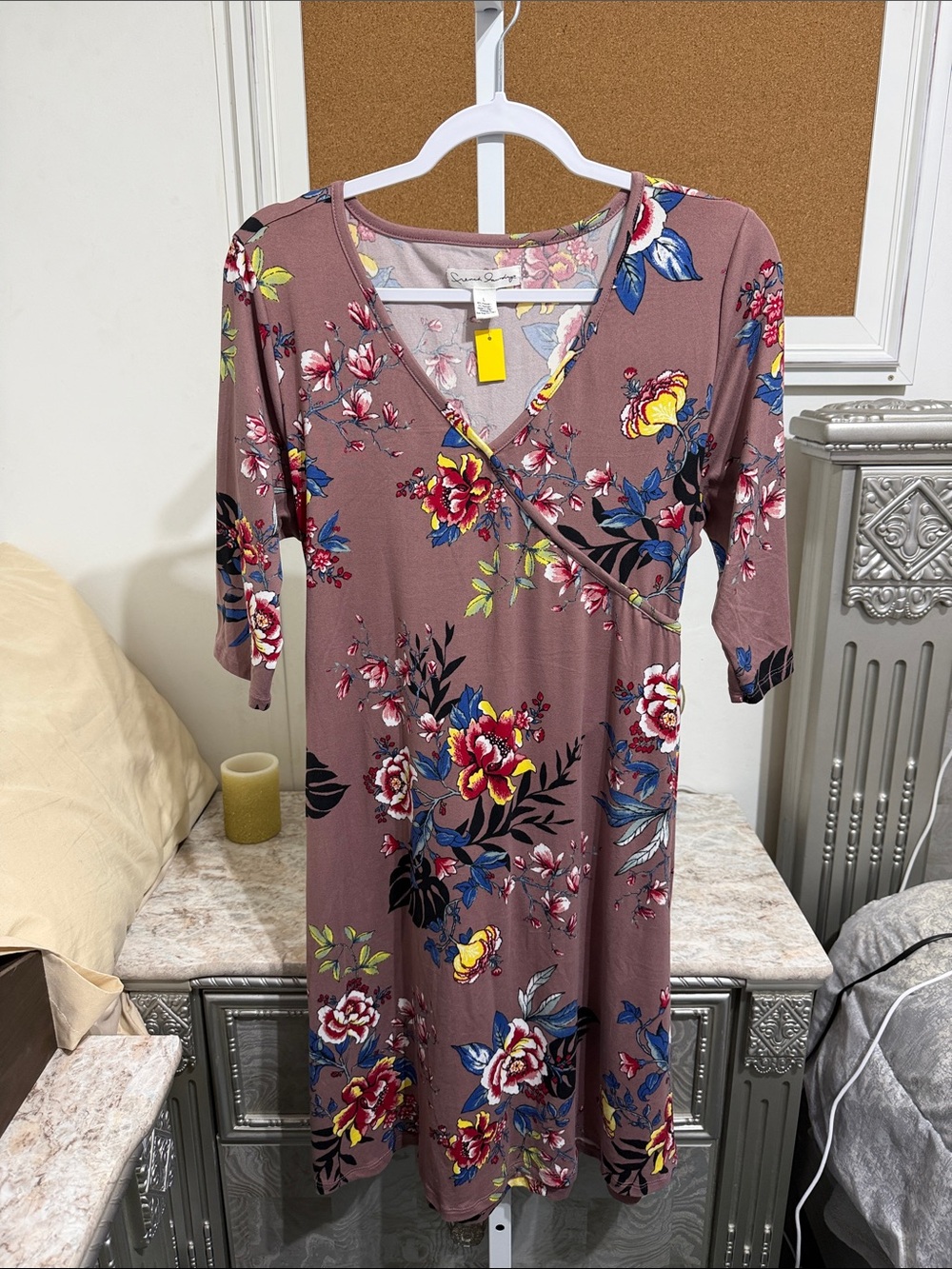 French Laundry Buttery Soft Wrap Look Dress Size L